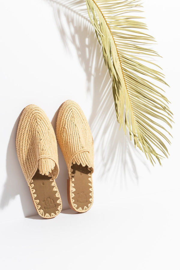 Tazallit Raffia Mules