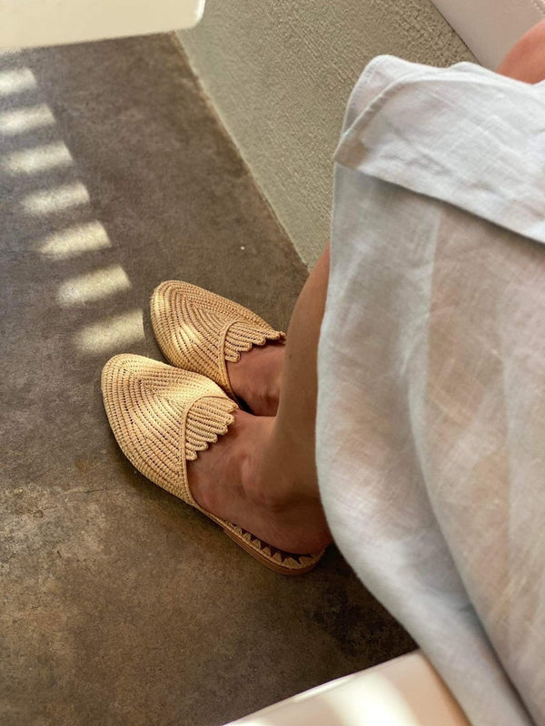 Tazallit Raffia Mules