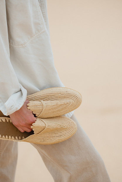 Tazallit Raffia Mules