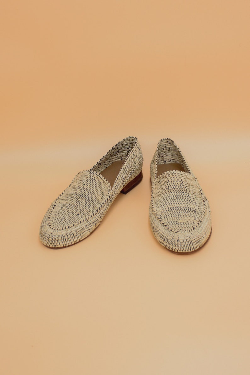 Iken’s handwoven raffia loafer