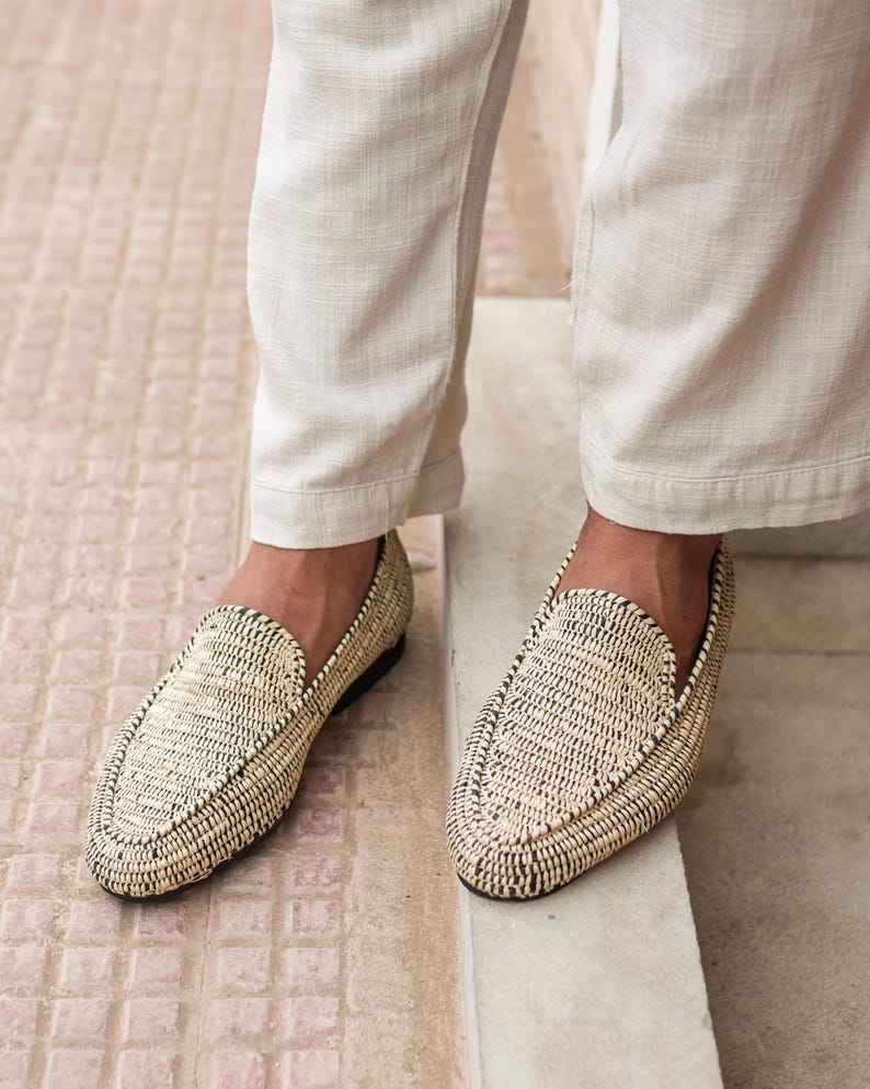 Iken’s handwoven raffia loafer